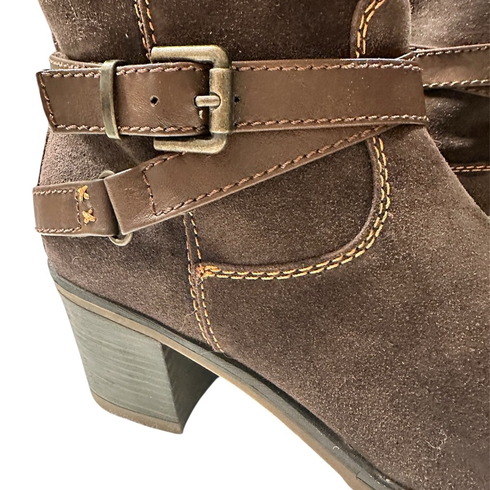 Bjorndal Suede Chocolate Brown Knee-High Women's Boots Size 8 - Picture 3 of 8